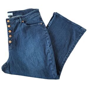 Ann Taylor Loft Jeans Women's Size 18 Curvy Kick Crop Denim Blue Jeans